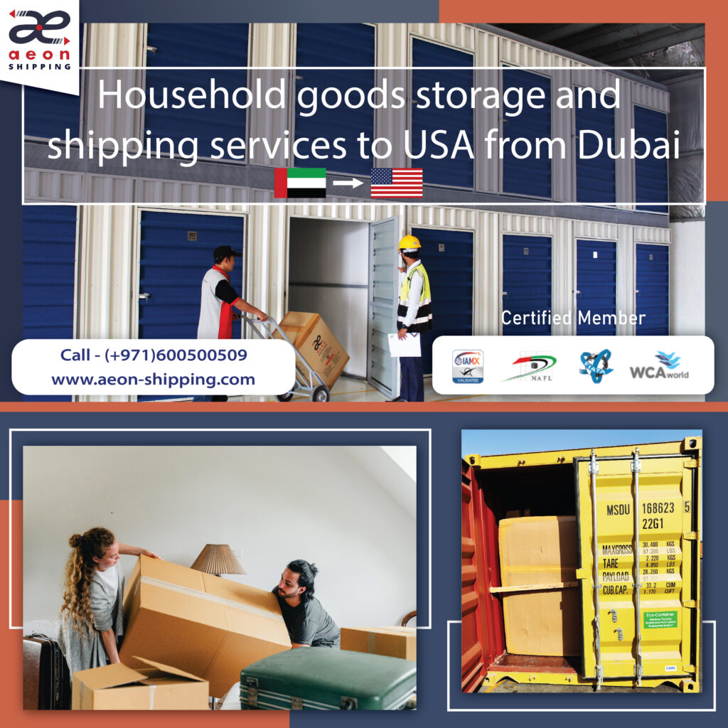 household goods shipping from USA to Dubai