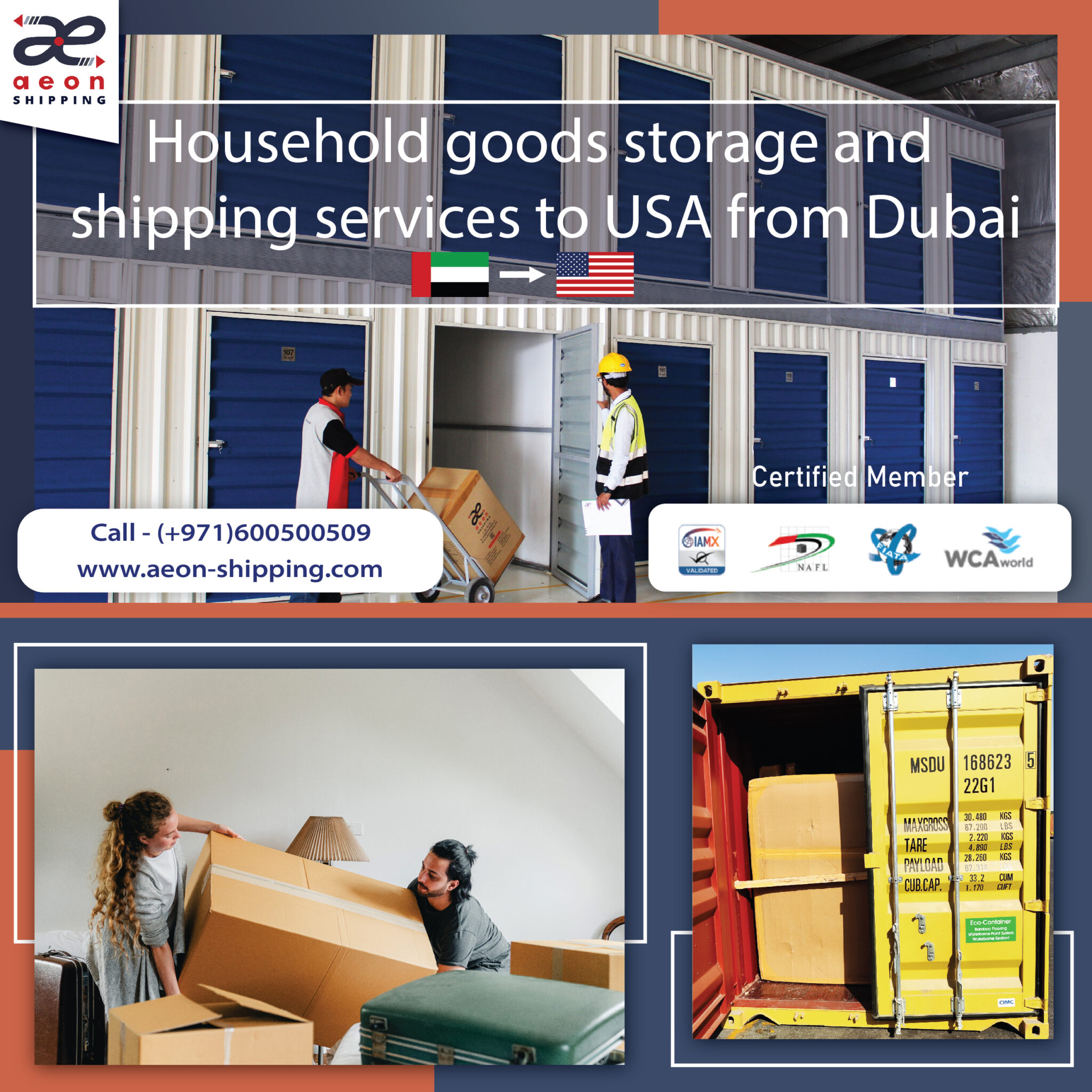 Household Goods Shipping to the USA From Dubai