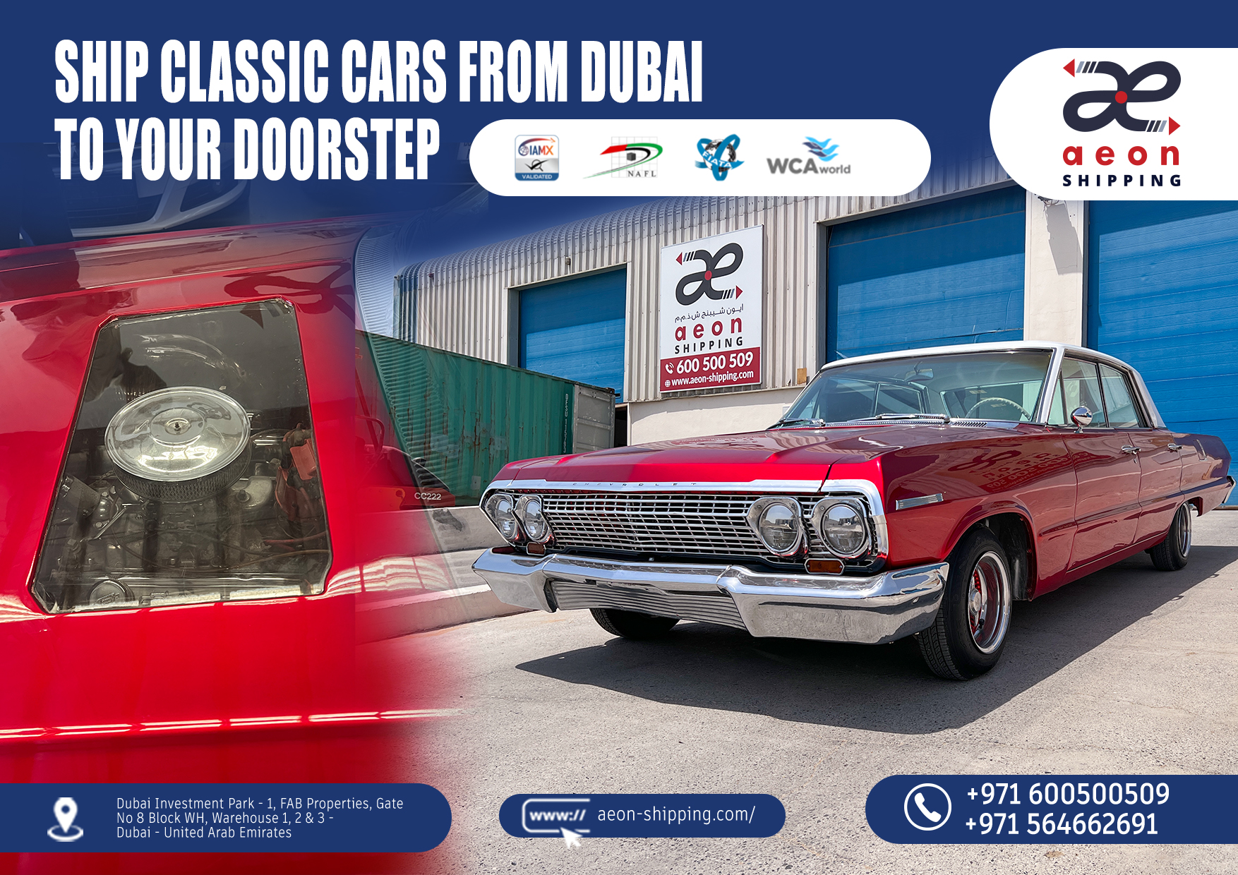 classic car shipping from Dubai to your doorstep